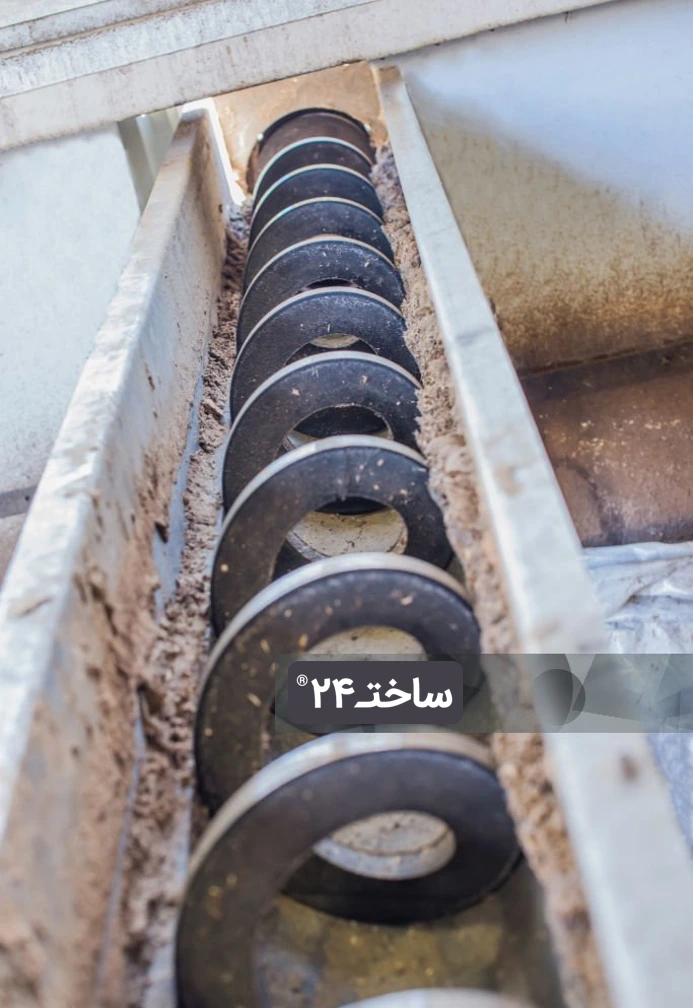 اسکرو کانوایر بدون شفت یا ماردون شفت لس و چسبندگی مواد در ماردون ها